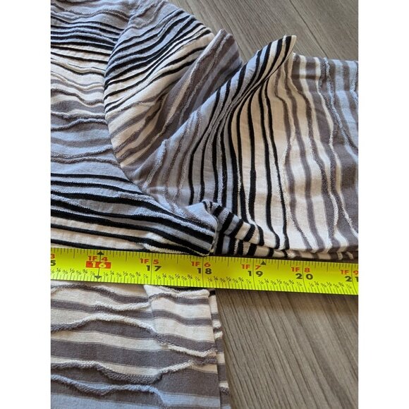 Chicos Womens Striped Textured 3/4 Sleeve Top Size 1 Multicolor - Picture 6 of 6